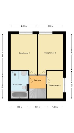 Floorplan - Tuinstraat 33, 2411 VS Bodegraven